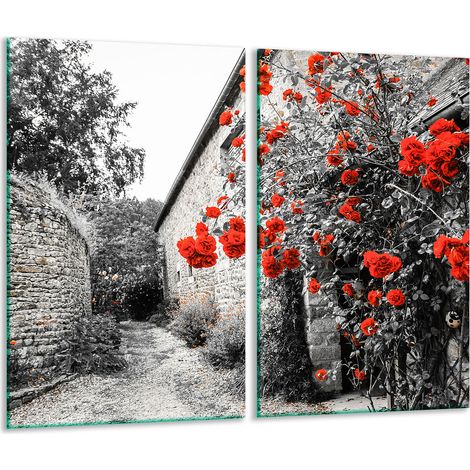 Tagliere in vetro 2x 30x52 fiori (1/5)