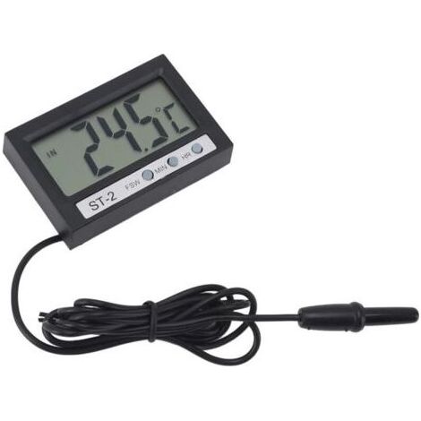 Thermomètre de Voiture, Compteur de Température Numérique de Voiture, Thermomètre de Test D'eau de Réfrigérateur D'aquarium Dédié, Affichage Numérique, Affichage LCD Intérieur (1/5)