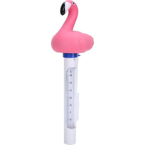 Schwimmendes, tierförmiges Schwimmbadthermometer mit Seil zur Messung der Poolwassertemperatur. (1/5)