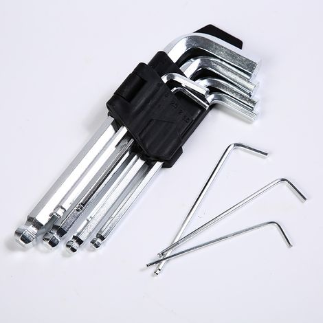 Jeu de Clés Allen Longues avec Embouts Torx et à Boule Métrique pour Serrage sous Angle dans Espaces Restreints (1/5)