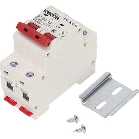 2-poliger Mini-Leistungsschalter mit DIN-Schienen-Überlastschutzschalter für Solar-PV-Systeme, DC 1000 V, 16 A