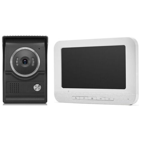 7pouces vidéo porte téléphone sonnette interphone Kit écran couleur TFT-LCD 1 moniteur intérieur 1 caméra extérieure prise en charge Vision nocturne étanche déverrouiller moniteur pour maison appartem