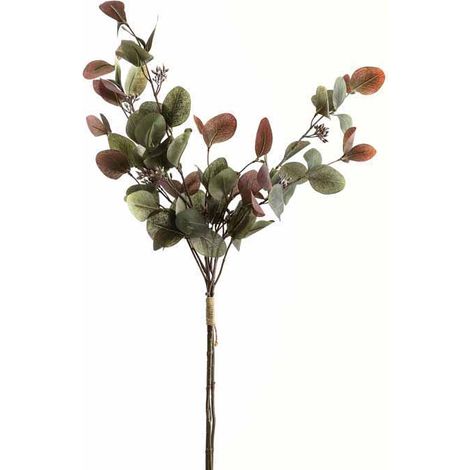 Variegated Eucalyptus Bouquet Artificial Plant - Plastic - L26 x W26 x H76 cm - Green