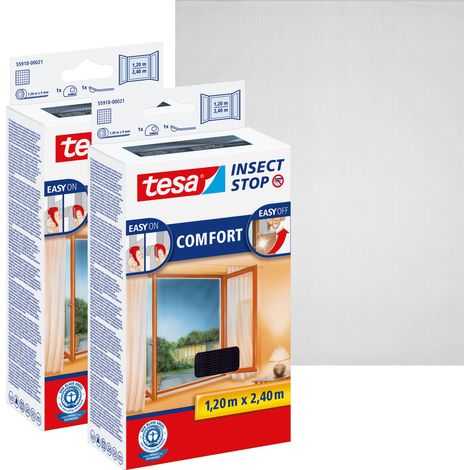 tesa COMFORT 55918-00500-01 Fliegengitter (B x H) 120 cm x 240 cm Anthrazit 2 St.