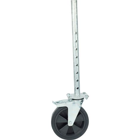 Tubesca Comabi – Pied à roue 250mm – Charge admissible 250Kg – Réglage millimétrique en hauteur – Conforme aux normes EN 12810 - EN 12811
