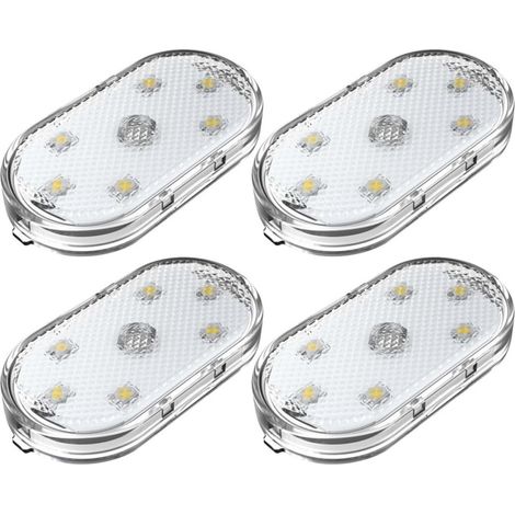 Set di quattro luci di lettura a LED per auto, interfaccia USB, luci colorate (1/5)