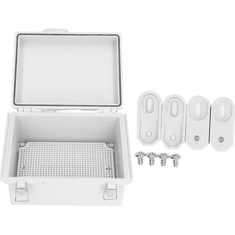 Boîte de Jonction Externe en Plastique, 220x170x110mm ABS Etanche IP67 Connecteurs Boîte de Projet de Dérivation de Carte de Circuit étanche Rectangulaire Electrique pour Extérieur ou Intérieur (1/5)