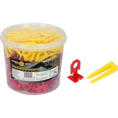 Fliesen Nivelliersystem 3 mm Set 300 Clips + 100 Keile