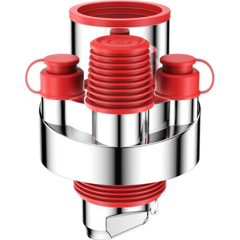 El colector de desagüe, fabricado en ABS y silicona, tiene tres salidas independientes y se puede conectar a lavavajillas, fregaderos y purificadores de agua. (1/5)
