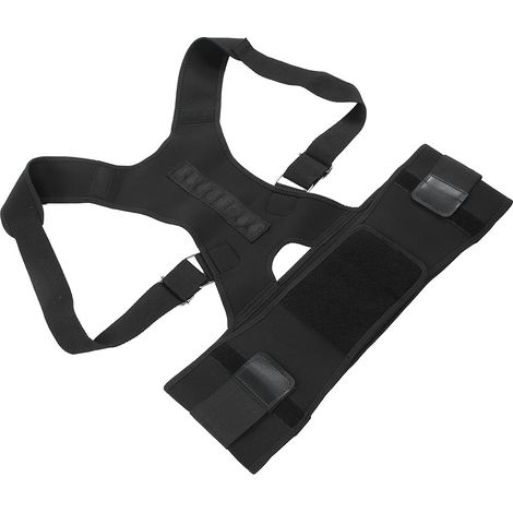 Correcteur de posture magnétique unisexe, ceinture de soutien lombaire et dorsale, noir, taille M (1/5)