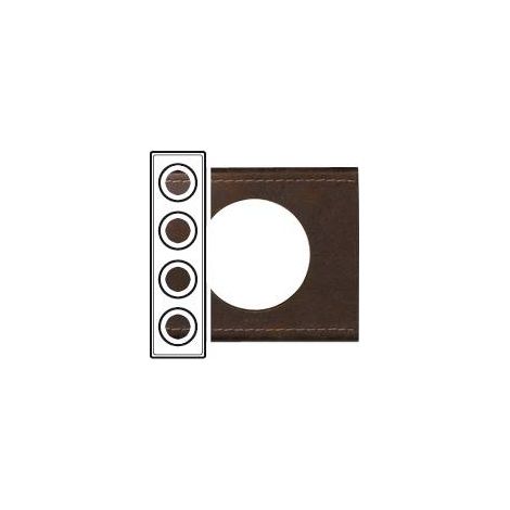PLAQUE MATIERE 4 POSTES CUIR TEXTURE LEGRAND 069404 (1/2)