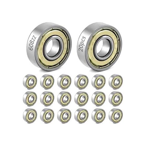 Lot de 12 Roulement à billes en acier 608ZZ 8227mm 608ZZ