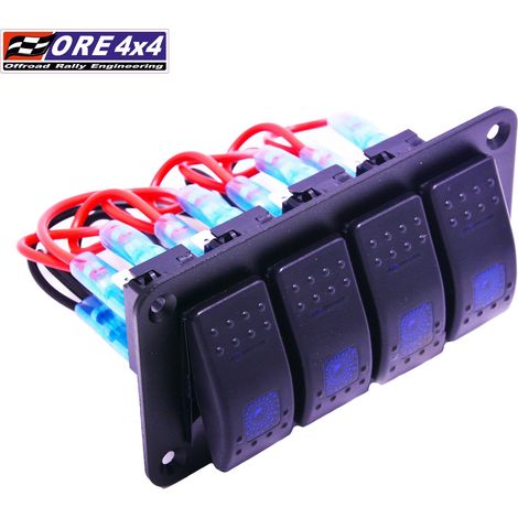 Carling 4x panneau d'interrupteurs pour éclairage supplémentaire 12V (1/4)