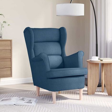vidaXL Fauteuil bleu 74x84x100 cm tissu (1/5)