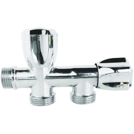 NALOOKAMIC Robinet machine à laver double en ligne - mâle 3/4\ (1/3)