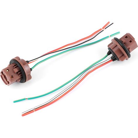 2 pezzi Connettore luci freno e luci di posizione con la presa di corrente per le lampadine 7440 7441 7443 7444 T20 992A (1/5)