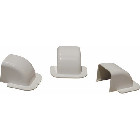 Courbe à mur pour goulotte 80 x 60 mm – Pour installation dans espaces confinés – Matériau PVC – Résistance aux chocs – Artiplastic (1/2)