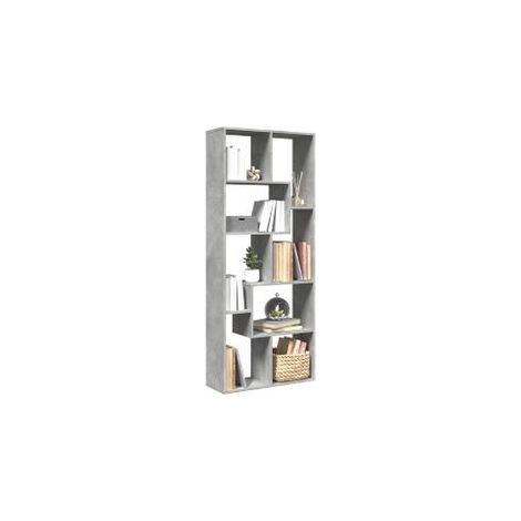Étagère séparatrice de pièce gris béton 67x25x161,5 (1/5)