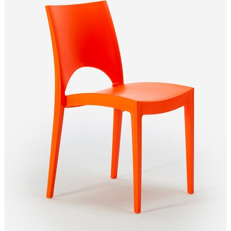 Stock 24 Silla de cocina Paris Grand Soleil de Polipropileno Apilable - Naranja