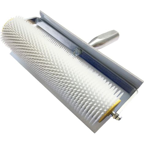 Rouleau débulleur 25 cm Rouleau à pointes 11 mm, 250 mm avec protection anti- éclaboussures blanc (1/5)