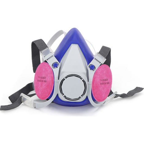 Masque Respiratoire Anti-Poussière à Demi-Masque avec 2 Filtres Coton et Ventouse Auto-Aspirante (1/5)