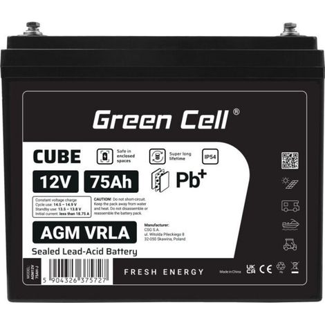 Batería AGM VRLA 12V 75Ah IP54 (1/3)
