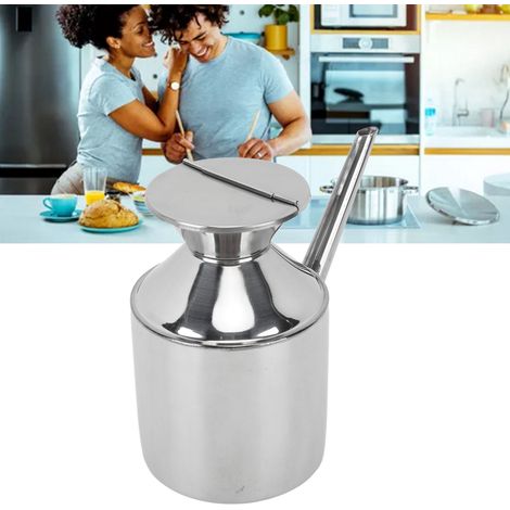 Petit distributeur d'huile, distributeur de sauce soja de bureau, pot à huile, flacon à condiments, pot d'assaisonnement pour sauce soja, design sans poignée. (1/5)