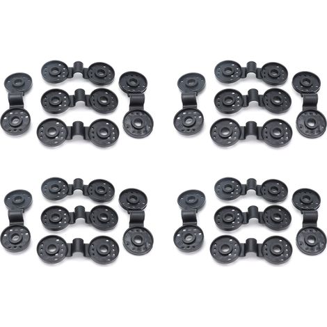Lot de 20 clips de fixation noirs pour filet d'ombrage, attaches pour toile d'ombrage, pinces pour serre, outils et accessoires (1/5)