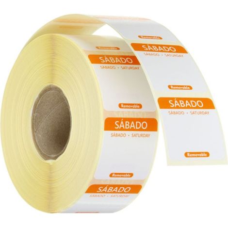 Étiquettes de sécurité alimentaire journalières, multi-usages, faciles à retirer - 72x28xH72 mm - Ref 850855 - Hendi (1/2)