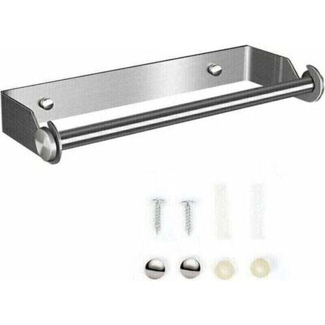 Derouleur Essuie Tout, Derouleur Porte Sopalin, Devidoir Porte Essuie Tout Mural, Distributeur Papier Aluminium Sopalin et Film, Support Sopalin Mural Déroulant de Rouleau Cuisine sopalin (Argent)--T (1/5)