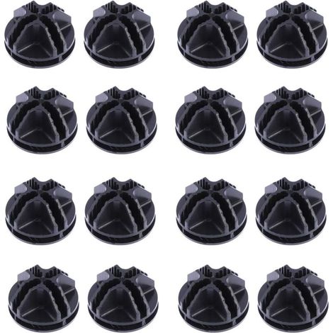 Lot DE 20 Fils Cube Plastique Connecteurs pour Cubes de Rangement Rayonnage et Armoire modulaire Organiseur Dressing Fermoir Boucle Clip (Noir)