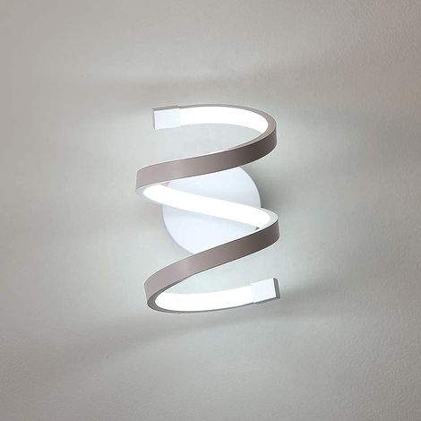 COMELY Applique Murale LED Interieur, Lampe Murale 18W spirale blanche, Luminaire Mural moderne pour Chambre Couloir Bureau (1/4)