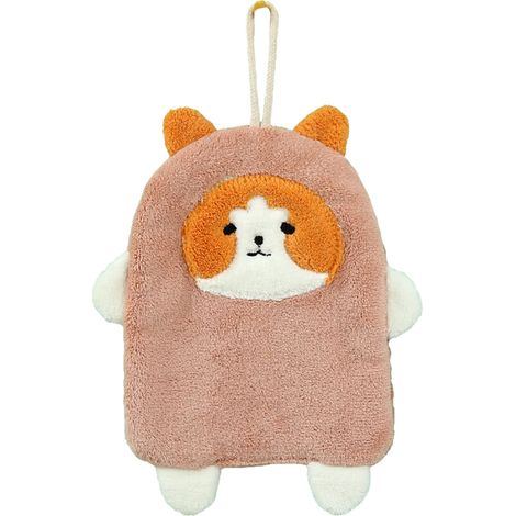 Serviette Main Chien Motif Peluche Corail Absorption Rapide Séchage Rapide Rose (1/5)
