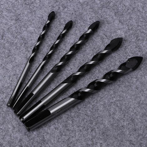 Set mit 5 multifunktionalen schwarzen Keramik-Wandbohrern (1/5)