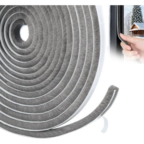 Joint Fenetre Isolation - Joint Brosse Porte, Joint Porte Entrée, 6 M x 9 MM x 9 MM Calfeutrer Porte pour l'isolation anti Froid, Bruit & Poussière, Gris par YOUSHARES (1/5)