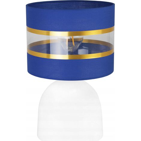 LÁMPARA DE MESA DE NOCHE, ELEGANTE PANTALLA DORADA, 20 CM