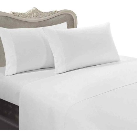 1 Ensemble de draps en coton, 1000 fils, housse ajustée, drap plat, taies d'oreiller, pour chambre à coucher (1/5)