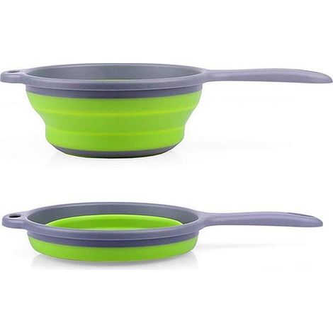 Passoire pliable en silicone - Vert/gris (1/2)