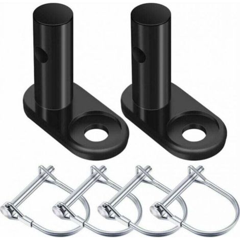 2 kits de connecteurs pour remorque vélo – Adaptateur de fixation en acier pour remorque vélo – Connecteur universel compatible avec porte-bagages et cadre vélo (1/5)