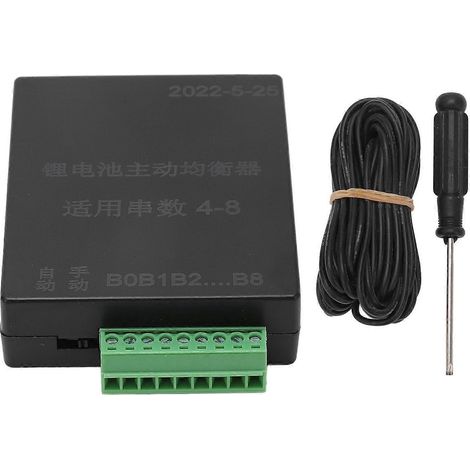 Aktiver Lithium-Batterie-Balancer für Wohnmobile, BMS-Batterieausgleicher mit Anschlusskabel 4-8S