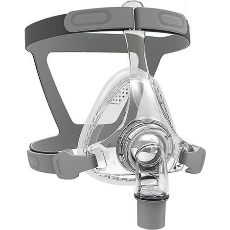 Masques CPAP faciaux complets avec harnais, coude pivotant et coussin, accessoires CPAP compatibles avec la plupart des modèles d'appareils. (1/5)