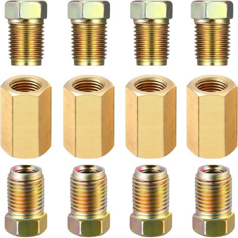 12-teiliges Set mit 3/8 Zoll - 24 Gewinde-Bremszugzubehör für 3/16 Zoll Rohre (1/4)