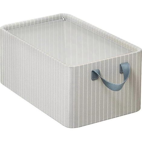 Boîte de rangement pliable en métal beige pour vêtements, grande capacité, pour pantalons (1/4)