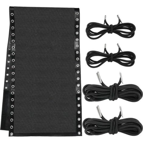 Ersatzbezug für Zero-Gravity-Klappstuhl – Anti-Schwerkraft-Stoff in Schwarz – Stuhlreparatur mit Seil – Campingstuhl – Elastischer Stuhl (1/5)