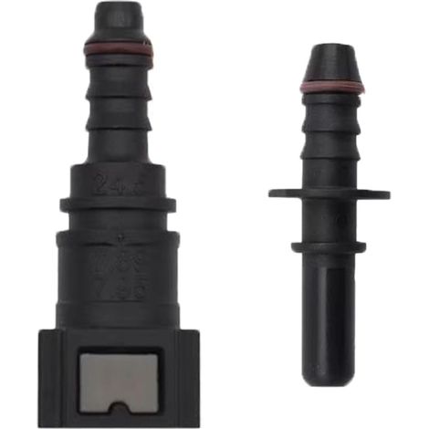2 Pcs Connecteur de Tuyau de Carburant de Voiture, Voiture Tuyau Conduite Carburant Tuyau Libération Rapide Mâle Connecteur, 55,5mmx23,5mm, Noir, 7,89-ID8 (1/5)