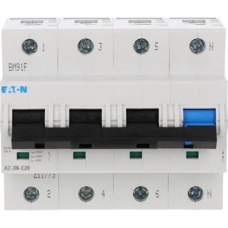 Interruttore magnetotermico 3P+NC 20A 25kA AC AZ-3N-C20 211773