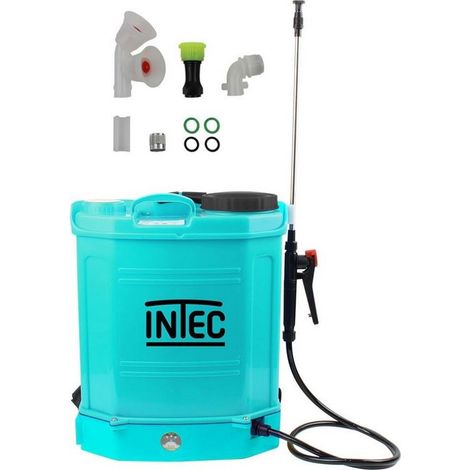 Pulvérisateur électrique à batterie 16L – Pression réglable 1.5-5 bar – Débit max 3.1 L/min – Lance flexible 1.2m – Intec (1/5)