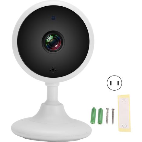 Caméra WiFi sans fil 1080P, caméra domestique intelligente avec vision nocturne IR, audio bidirectionnel, détection de mouvement, 100‑240V prise US (1/5)