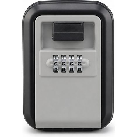 Large Capacity Metal Key Safe with Combination for Home Grey
