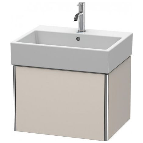 Duravit XSquare Vanity, meuble sous-lavabo mural 58,4x 46,0 cm, 1 tiroir, pour lavabo Vero Air 235060, Couleur (avant/corps): Taupe mat - XS409309191